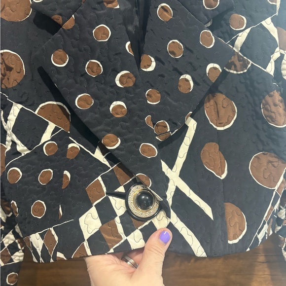 Vintage Rickie Freeman for Teri Jon Patterned Cropped Jacket - Picture 4 of 8